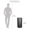 image:imagemDesign Pedal Bin  Metal Waste Bin with Pedal Lid and Plastic Bucket Insert  for Bathroom Kitchen and Office  3 Litre Household Rubbish Bin with Ergonomic Design  BlackBlack
