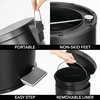 image:imagemDesign Pedal Bin  Metal Waste Bin with Pedal Lid and Plastic Bucket Insert  for Bathroom Kitchen and Office  3 Litre Household Rubbish Bin with Ergonomic Design  BlackBlack