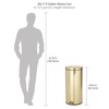 image:imagemDesign Pedal Bin  Metal Waste Bin with Pedal Lid and Plastic Bucket Insert  for Bathroom Kitchen and Office  3 Litre Household Rubbish Bin with Ergonomic Design  BlackSoft Brass