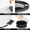 image:imagemDesign Pedal Bin  Metal Waste Bin with Pedal Lid and Plastic Bucket Insert  for Bathroom Kitchen and Office  3 Litre Household Rubbish Bin with Ergonomic Design  BlackWhite