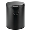 image:imagemDesign Pedal Bin  Metal Waste Bin with Pedal Lid and Plastic Bucket Insert  for Bathroom Kitchen and Office  3 Litre Household Rubbish Bin with Ergonomic Design  BlackBlack