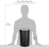 image:imagemDesign Pedal Bin  Metal Waste Bin with Pedal Lid and Plastic Bucket Insert  for Bathroom Kitchen and Office  3 Litre Household Rubbish Bin with Ergonomic Design  BlackBlack