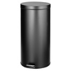 image:imagemDesign Pedal Bin  Metal Waste Bin with Pedal Lid and Plastic Bucket Insert  for Bathroom Kitchen and Office  3 Litre Household Rubbish Bin with Ergonomic Design  BlackBlack