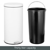 image:imagemDesign Pedal Bin  Metal Waste Bin with Pedal Lid and Plastic Bucket Insert  for Bathroom Kitchen and Office  3 Litre Household Rubbish Bin with Ergonomic Design  BlackWhite