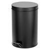image:imagemDesign Pedal Bin  Metal Waste Bin with Pedal Lid and Plastic Bucket Insert  for Bathroom Kitchen and Office  3 Litre Household Rubbish Bin with Ergonomic Design  BlackBlack