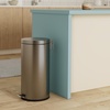 image:imagemDesign Pedal Bin  Metal Waste Bin with Pedal Lid and Plastic Bucket Insert  for Bathroom Kitchen and Office  3 Litre Household Rubbish Bin with Ergonomic Design  BlackGraphite Gray