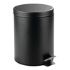 image:imagemDesign Pedal Bin  Metal Waste Bin with Pedal Lid and Plastic Bucket Insert  for Bathroom Kitchen and Office  3 Litre Household Rubbish Bin with Ergonomic Design  BlackBlack
