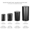 image:imagemDesign Pedal Bin  Metal Waste Bin with Pedal Lid and Plastic Bucket Insert  for Bathroom Kitchen and Office  3 Litre Household Rubbish Bin with Ergonomic Design  BlackWhite Marble
