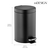 image:imagemDesign Pedal Bin  Metal Waste Bin with Pedal Lid and Plastic Bucket Insert  for Bathroom Kitchen and Office  3 Litre Household Rubbish Bin with Ergonomic Design  BlackBlack