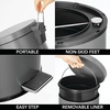 image:imagemDesign Pedal Bin  Metal Waste Bin with Pedal Lid and Plastic Bucket Insert  for Bathroom Kitchen and Office  3 Litre Household Rubbish Bin with Ergonomic Design  BlackGraphite Gray