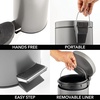 image:imagemDesign Pedal Bin  Metal Waste Bin with Pedal Lid and Plastic Bucket Insert  for Bathroom Kitchen and Office  3 Litre Household Rubbish Bin with Ergonomic Design  BlackGraphite Gray