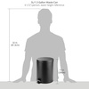 image:imagemDesign Pedal Bin  Metal Waste Bin with Pedal Lid and Plastic Bucket Insert  for Bathroom Kitchen and Office  3 Litre Household Rubbish Bin with Ergonomic Design  BlackBlack
