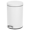 image:imagemDesign Pedal Bin  Metal Waste Bin with Pedal Lid and Plastic Bucket Insert  for Bathroom Kitchen and Office  3 Litre Household Rubbish Bin with Ergonomic Design  BlackWhite