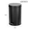 image:imagemDesign Pedal Bin  Metal Waste Bin with Pedal Lid and Plastic Bucket Insert  for Bathroom Kitchen and Office  3 Litre Household Rubbish Bin with Ergonomic Design  BlackBlack