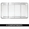 image:imagemDesign Plastic 4 Compartment Craft Organizer  Storage Container Bin for Sewing Notions Thread Crafts Beads Art and Hobby Items  Sewing Supplies Organizer  Ligne Collection  2 Pack  Clear