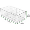 image:imagemDesign Plastic 4 Compartment Craft Organizer  Storage Container Bin for Sewing Notions Thread Crafts Beads Art and Hobby Items  Sewing Supplies Organizer  Ligne Collection  2 Pack  Clear