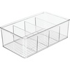 image:imagemDesign Plastic 4 Compartment Craft Organizer  Storage Container Bin for Sewing Notions Thread Crafts Beads Art and Hobby Items  Sewing Supplies Organizer  Ligne Collection  2 Pack  Clear