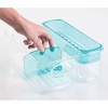 image:imagemDesign Plastic Adjustable Storage Center for Kitchen Cabinet Pantry Refrigerator Countertop  Holds KidsToddlers Bottles Sippy Cups Baby Food Jars  3 Pieces  ClearAqua Blue