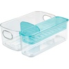 image:imagemDesign Plastic Adjustable Storage Center for Kitchen Cabinet Pantry Refrigerator Countertop  Holds KidsToddlers Bottles Sippy Cups Baby Food Jars  3 Pieces  ClearAqua Blue