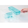 image:imagemDesign Plastic Adjustable Storage Center for Kitchen Cabinet Pantry Refrigerator Countertop  Holds KidsToddlers Bottles Sippy Cups Baby Food Jars  3 Pieces  ClearAqua Blue