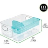 image:imagemDesign Plastic Adjustable Storage Center for Kitchen Cabinet Pantry Refrigerator Countertop  Holds KidsToddlers Bottles Sippy Cups Baby Food Jars  3 Pieces  ClearAqua Blue