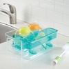 image:imagemDesign Plastic Adjustable Storage Center for Kitchen Cabinet Pantry Refrigerator Countertop  Holds KidsToddlers Bottles Sippy Cups Baby Food Jars  3 Pieces  ClearAqua Blue
