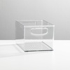 image:imagemDesign Plastic Craft Room Organizer  Basket Storage Holder Bin wHandles for Home Classroom Playroom Art Studio  Holds Scissors Pencils Markers Supplies  Ligne Collection  2 Pack  Clear