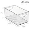 image:imagemDesign Plastic Craft Room Organizer  Basket Storage Holder Bin wHandles for Home Classroom Playroom Art Studio  Holds Scissors Pencils Markers Supplies  Ligne Collection  2 Pack  Clear