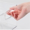 image:imagemDesign Plastic Craft Room Organizer  Basket Storage Holder Bin wHandles for Home Classroom Playroom Art Studio  Holds Scissors Pencils Markers Supplies  Ligne Collection  2 Pack  Clear