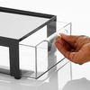 image:imagemDesign Plastic Desk Organizer and Storage Bin wPull Out Drawer  Shallow Stackable Office Storage Container for Office Supplies  Desktop Drawer Organizer  Lumiere Collection  8 Pack BlackClear