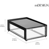 image:imagemDesign Plastic Desk Organizer and Storage Bin wPull Out Drawer  Shallow Stackable Office Storage Container for Office Supplies  Desktop Drawer Organizer  Lumiere Collection  8 Pack BlackClear