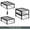 image:imagemDesign Plastic Desk Organizer and Storage Bin wPull Out Drawer  Shallow Stackable Office Storage Container for Office Supplies  Desktop Drawer Organizer  Lumiere Collection  8 Pack BlackClear