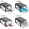 image:imagemDesign Plastic Desk Organizer and Storage Bin wPull Out Drawer  Stackable Office Storage Container for Office Supplies  Desktop Drawer Organizer  Lumiere Collection  8 Pack  BlackClear