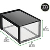 image:imagemDesign Plastic Desk Organizer and Storage Bin wPull Out Drawer  Stackable Office Storage Container for Office Supplies  Desktop Drawer Organizer  Lumiere Collection  8 Pack  BlackClear