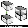image:imagemDesign Plastic Desk Organizer and Storage Bin wPull Out Drawer  Stackable Office Storage Container for Office Supplies  Desktop Drawer Organizer  Lumiere Collection  8 Pack  BlackClear