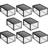 image:imagemDesign Plastic Desk Organizer and Storage Bin wPull Out Drawer  Stackable Office Storage Container for Office Supplies  Desktop Drawer Organizer  Lumiere Collection  8 Pack  BlackClear