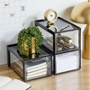 image:imagemDesign Plastic Desk Organizer and Storage Bin wPull Out Drawer  Stackable Office Storage Container for Office Supplies  Desktop Drawer Organizer  Lumiere Collection  8 Pack  BlackClear