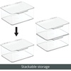 image:imagemDesign Plastic Playroom and Gaming Storage Organizer Box Containers with Hinged Lid for Shelves or Cubbies Holds Small Toys Building Blocks Puzzles Markers Controllers or Crayons 8 Pack Clear55 x 66 x 3 Pack of 8