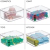 image:imagemDesign Plastic Playroom and Gaming Storage Organizer Box Containers with Hinged Lid for Shelves or Cubbies Holds Small Toys Building Blocks Puzzles Markers Controllers or Crayons 8 Pack Clear55 x 66 x 3 Pack of 8