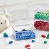 image:imagemDesign Plastic Playroom and Gaming Storage Organizer Box Containers with Hinged Lid for Shelves or Cubbies Holds Small Toys Building Blocks Puzzles Markers Controllers or Crayons 8 Pack Clear55 x 66 x 3 Pack of 8