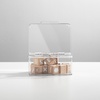 image:imagemDesign Plastic Playroom and Gaming Storage Organizer Box Containers with Hinged Lid for Shelves or Cubbies Holds Small Toys Building Blocks Puzzles Markers Controllers or Crayons 8 Pack Clear55 x 66 x 3 Pack of 8