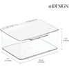 image:imagemDesign Plastic Playroom and Gaming Storage Organizer Box Containers with Hinged Lid for Shelves or Cubbies Holds Small Toys Building Blocks Puzzles Markers Controllers or Crayons 8 Pack Clear55 x 66 x 3 Pack of 8