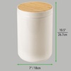 image:imagemDesign Plastic Round Trash Can Small Wastebasket  Garbage Bin Container with SwingClose Lid  Bathroom Garbage Basket  Holds Waste Recycling  13 Gallon  Basa Collection  Charcoal GrayNaturalNaturalCream