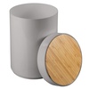 image:imagemDesign Plastic Round Trash Can Small Wastebasket  Garbage Bin Container with SwingClose Lid  Bathroom Garbage Basket  Holds Waste Recycling  13 Gallon  Basa Collection  Charcoal GrayNaturalNaturalGrey