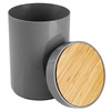 image:imagemDesign Plastic Round Trash Can Small Wastebasket  Garbage Bin Container with SwingClose Lid  Bathroom Garbage Basket  Holds Waste Recycling  13 Gallon  Basa Collection  Charcoal GrayNaturalNaturalCharcoal Grey