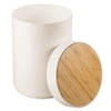 image:imagemDesign Plastic Round Trash Can Small Wastebasket  Garbage Bin Container with SwingClose Lid  Bathroom Garbage Basket  Holds Waste Recycling  13 Gallon  Basa Collection  Charcoal GrayNaturalNaturalCream