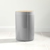image:imagemDesign Plastic Round Trash Can Small Wastebasket  Garbage Bin Container with SwingClose Lid  Bathroom Garbage Basket  Holds Waste Recycling  13 Gallon  Basa Collection  Charcoal GrayNaturalNaturalGrey