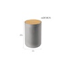 image:imagemDesign Plastic Round Trash Can Small Wastebasket  Garbage Bin Container with SwingClose Lid  Bathroom Garbage Basket  Holds Waste Recycling  13 Gallon  Basa Collection  Charcoal GrayNaturalNaturalGrey
