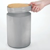 image:imagemDesign Plastic Round Trash Can Small Wastebasket  Garbage Bin Container with SwingClose Lid  Bathroom Garbage Basket  Holds Waste Recycling  13 Gallon  Basa Collection  Charcoal GrayNaturalNaturalGrey