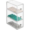image:imagemDesign Plastic Stackable Desktop Organizer Tower Storage Station with 3 Drawers for Home Office  Holds Pens Sticky Notes Binder Clips Notepads Gel Pens or Erasers  Lumiere Collection  Clear